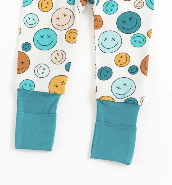Kislány/Kisfiú mosolygó smiley kékes egyrészes pizsama - Image 3